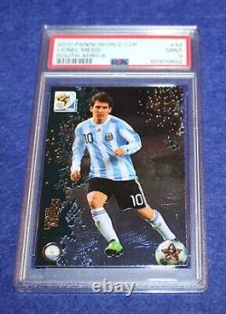 2010 Panini Lionel Messi FIFA World Cup South Africa Foil Card #44 PSA9 MINT