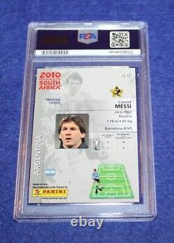 2010 Panini Lionel Messi FIFA World Cup South Africa Foil Card #44 PSA9 MINT