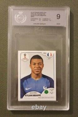 2018 Kylian Mbappe Rookie Sticker PGS 9 MINT FIFA World Cup Russia #209 France