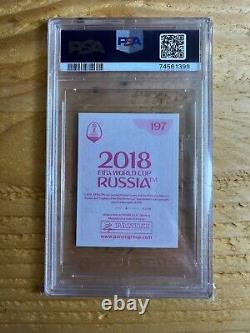 2018 Panini World Cup Sticker #197 Kylian Mbappe Pink Back SP RC PSA 10 Gem Mint