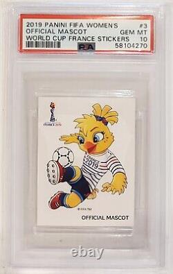 2019 Panini Fifa Women's World Cup France Stickers Official Mascot #3 PSA 10