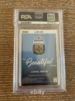 2022-23 Donruss FIFA Lionel Messi Beautiful Game Auto Psa8/10
