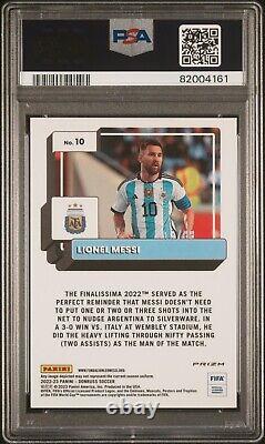 2022 Panini Donruss FIFA 10 Lionel Messi Optic-Blue /99 PSA 9 Argentina