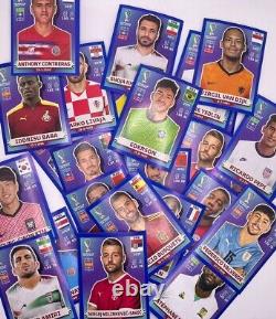 2022 Panini FiFA World Cup Stickers Blue Border Lot Of 238