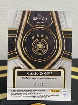 2022 Panini Select FIFA Mario Gomez Germany Tie Dye Auto 23/25 Jersey No. Match