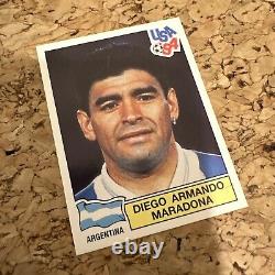 Diego maradona USA 94 World Cup panini sticker 242 green back Ex condition