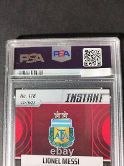 Lionel Messi PSA 7 Parallel 1 of 22081 Qatar 2022 #118 FIFA WORLD CUP