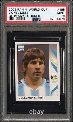 Lionel Messi PSA 9 Mint Panini World Cup Germany 2006 Sticker #185