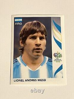 Lionel Messi Panini Fifa World Cup 2006 Rc Rookie Sticker #185 Argentina