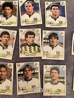 Panini Italia 90 FIFA World Cup 1990. 14 England Team Stickers Inc Foil Badge